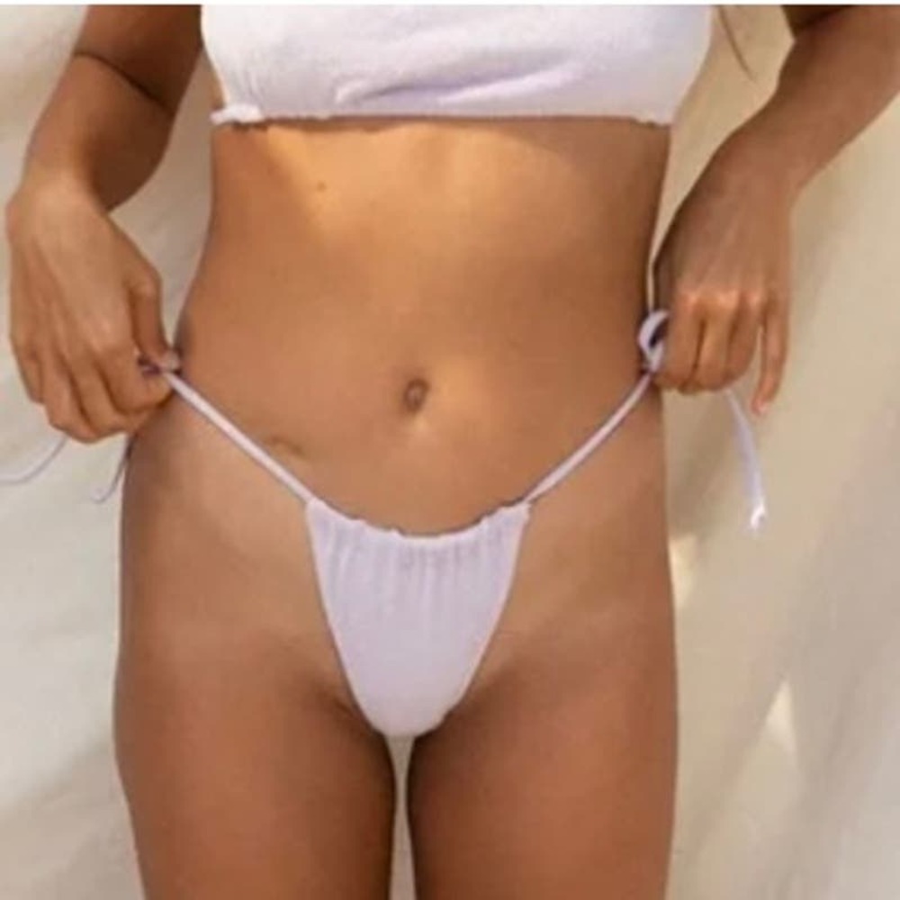 Stone Fox SWIM AURA BOTTOM in Orchid Petal Terry Medium NWT